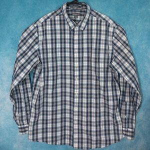 Eddie Bauer Classic Fit Long Sleeve Button Up Men's Plaid Shirt, Size XLT
